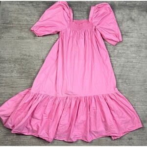 h&m pink smocked dress New H&M Girls Pink Smocked Sundress